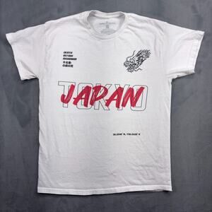 Alpha Collective "Tokyo Dishonor" T-Shirt Men's Medium White Cotton Japan Street